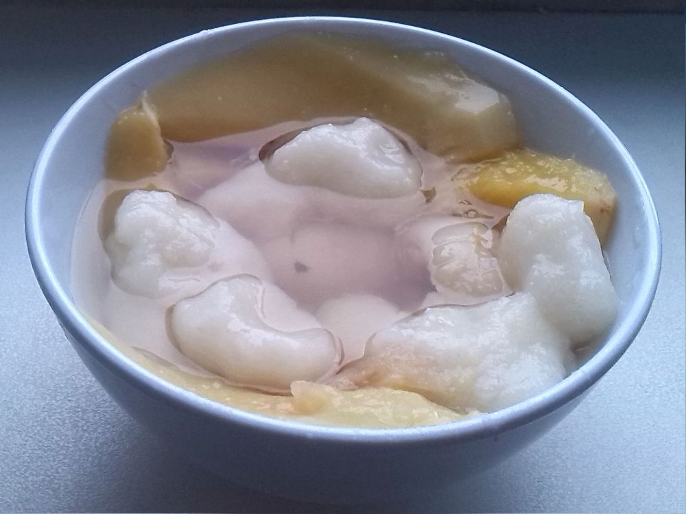 Shiratama Dango mit Mango und Litschi